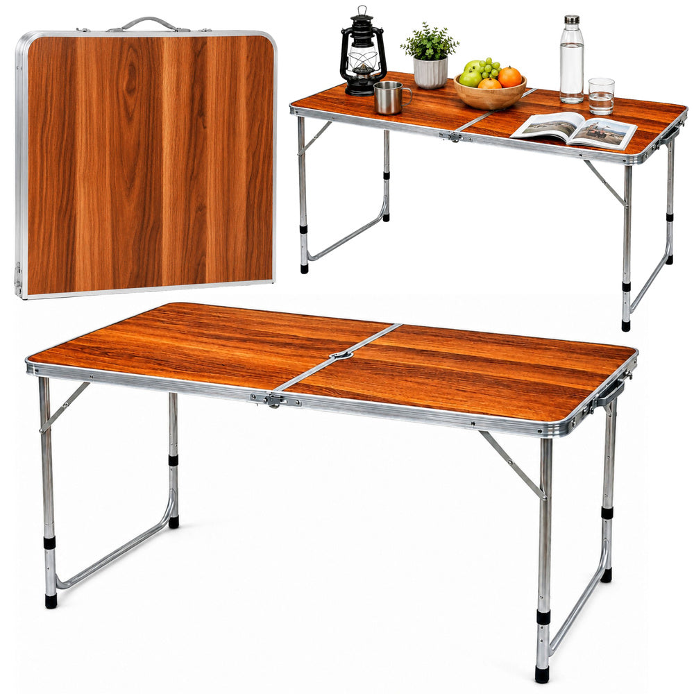 Masa pliabila pentru camping, 120 x 60 x 55-70 cm, Lean 32360