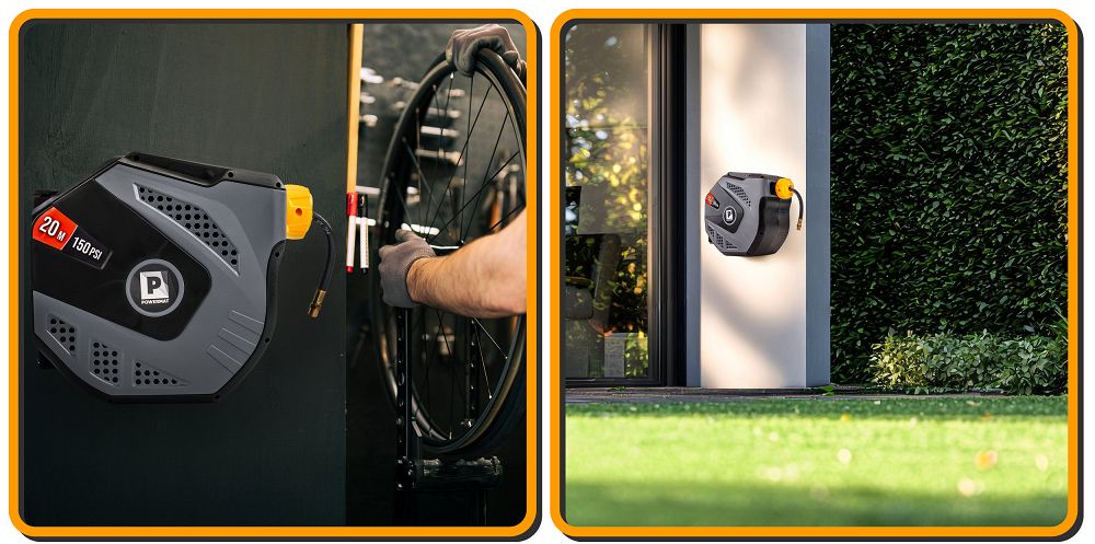 Furtun pneumatic pe tambur PM-ABNW-20MN, 20 m, Powermat PM1407