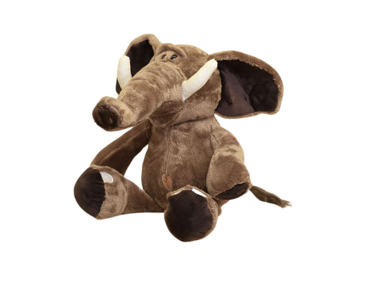 Jucarie de plus elefant cu urechi mari, 22 x 19 x 8 cm, maro, Lean 22152