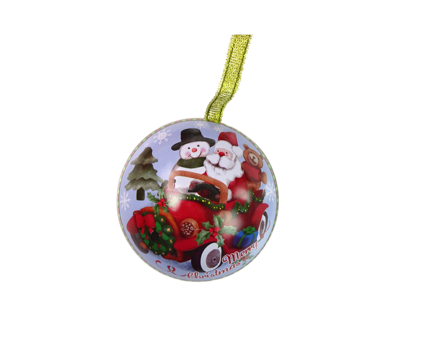Glob metalic de Craciun, multicolor, 7 cm, Lean 12609