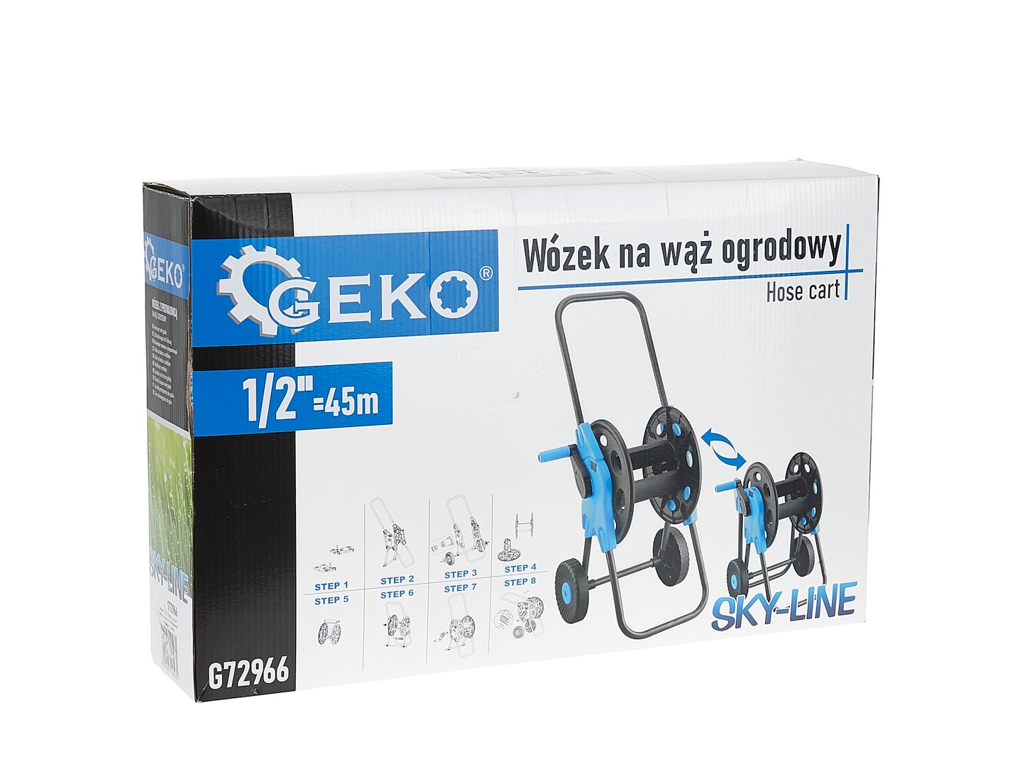 Carucior pentru furtun de gradina Sky-Line 1 / 2", 45 m, Geko G72966