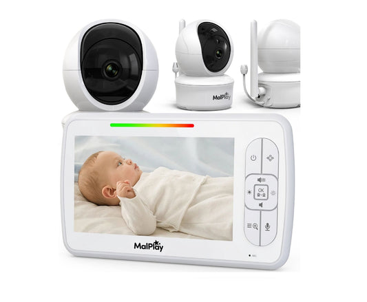 Camera rotativa pentru monitorizare bebelusi cu monitor VOX LCD 5”, MalPlay 113784