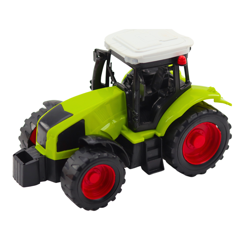 Set tractor agricol cu cisterna si grebla, 52 x 11 x 9 cm, verde / rosu, Lean 24792