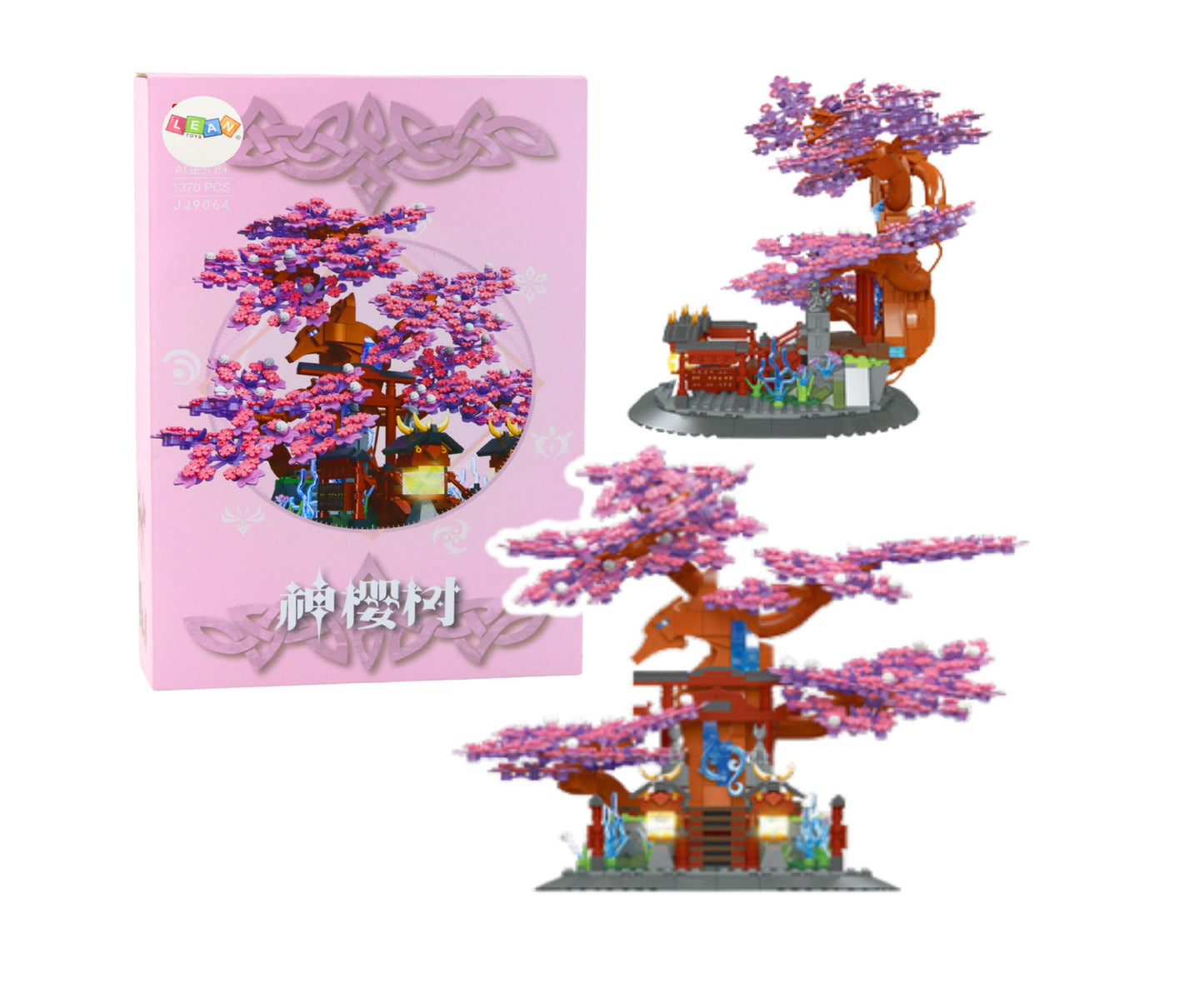 Set de constructie copac de cires, 29 x 33 x 25.5 cm, 1370 piese, Lean 14248