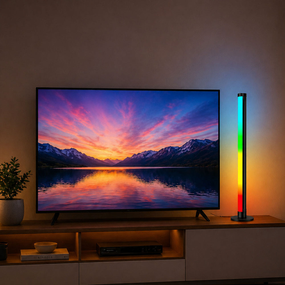 Lampa de podea LED RGB reglabila cu telecomanda, 90 cm, Lean 30951