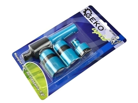 Picture of Set pentru furtun de gradina, 3 piese, 1/2", Geko Blue Line G73047