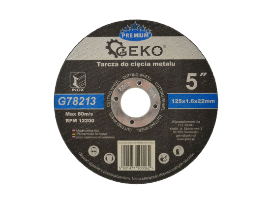 Picture of Disc pentru metal 125x1.6mm Inox, Geko Premium G78213