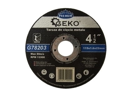 Picture of Disc pentru taierea metalului, GEKO PREMIUM, 115mm, G78203
