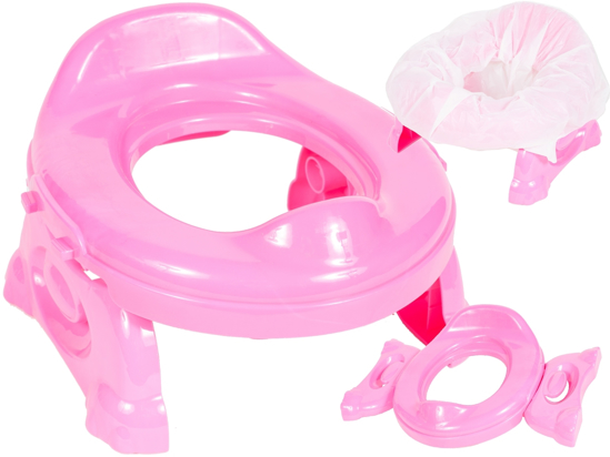 Picture of Olita pentru copii Travel Potty + 4 pungute de unica folosinta, culoare roz, Malplay