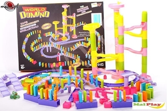 Picture of Cuburi domino 228 elemente cu platforma, Malplay 101061