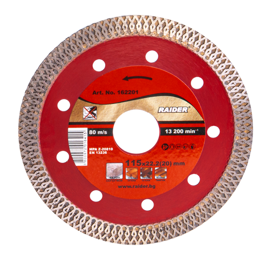 Picture of Disc diamantat TURBO super-subtire 115x22.2 mm RD-DD21, Raider 162201