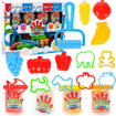 Picture of Set forme plastelina fructe si animale, Malplay 107297