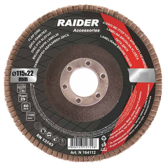 Picture of Disc pentru slefuit, 115 mm, A-100, Raider 164104