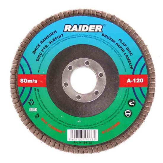 Picture of Disc pentru slefuit, 125 mm, A-120, Raider 164122