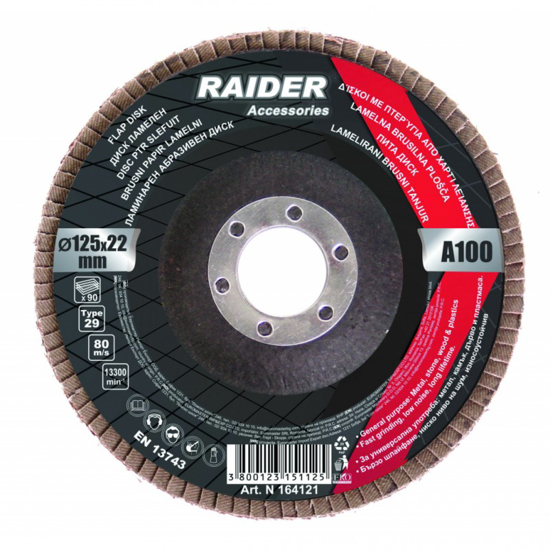 Picture of Disc pentru slefuit, 125 mm, A-150, Raider 164123