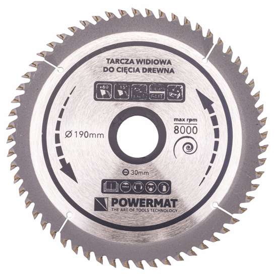 Picture of Disc Widia pentru lemn TDD-160x20 mm, 40 dinti, Powermat  PM0887