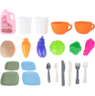 Picture of Set chiuveta de bucatarie cu accesorii, tacamuri, alimente, farfurii, 27 elemente, MalPlay 109539