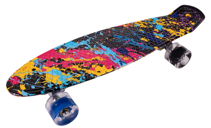 Picture of Skateboard multicolor cu roti luminoase, 56 cm x 15 cm, MalPlay 110185