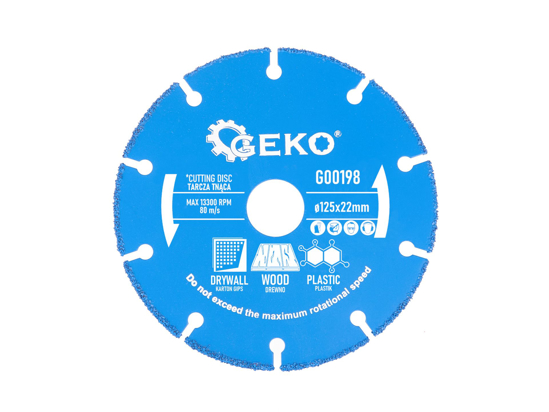 Picture of Disc pentru taiere lemn, plastic, gips-carton, 125 x 22.2 mm, Geko G00198