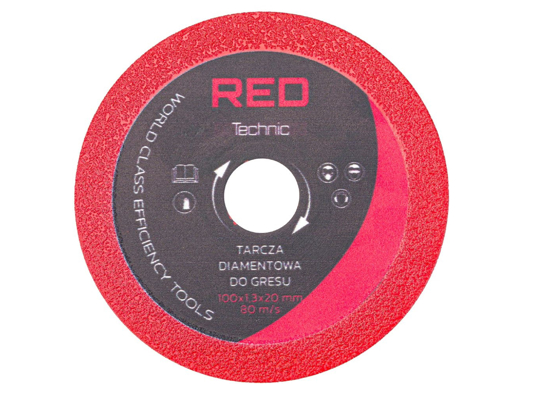 Picture of Disc diamantat pentru taietor de faianta, 100 mm, Red Technic RTPDG0009-TA13