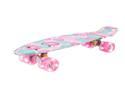 Picture of Skateboard LED cu model floral, 56x14,5cm, MalPlay 110912