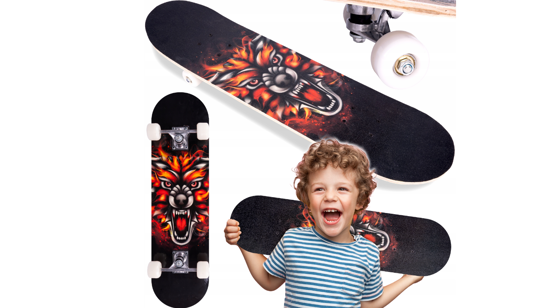 Picture of Skateboard lemn cu imprimeu leu, 77 cm, MalPlay 111673