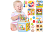 Picture of Set educativ din lemn pentru bebelusi, 7 in 1, MalPlay 109710