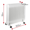 Picture of Radiator electric, 2500 W, alb, Adler AD7819