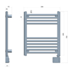 Picture of Radiator electric LED, touch control, 10 bare, 50 x 5.3 x 70 cm, alb, Adler AD7823