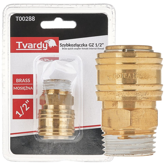 Picture of Conector rapid din alama tip mama, filet exterior 1 / 2", Tvardy T00288